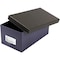 Oxford Index Card Storage Box, 6-1/2"Wx11-1/2"Lx5"H, Indigo/Black OXF406462 - alternate 2